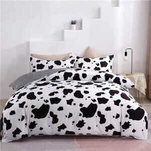 Cow Print Duvet Cover Sets Full Size Bedding Sets Reversible Comforter Cover